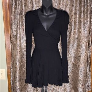 Dolls Kill - WIDOW - Elegant Black Wrap Dress